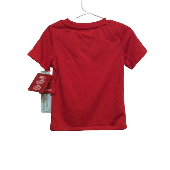 FELIZ Navidad Girls Short Sleeve Shirt Size 2T Red - Picture 2 of 4